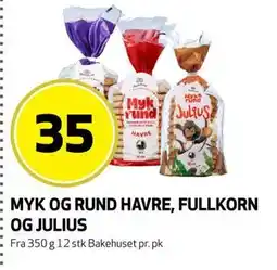 Bunnpris MYK OG RUND HAVRE, FULLKORN OG JULIUS tilbud