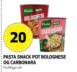 Bunnpris PASTA SNACK POT BOLOGNESE OG CARBONARA tilbud