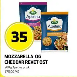 Bunnpris MOZZARELLA OG CHEDDAR REVET OST tilbud