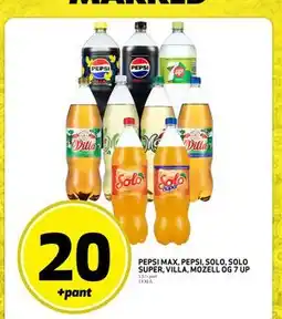 Bunnpris PEPSI MAX, PEPSI, SOLO, SOLO SUPER, VILLA, MOZELL OG 7 UP tilbud
