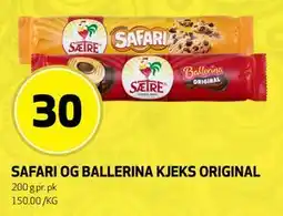 Bunnpris SAFARI OG BALLERINA KJEKS ORIGINAL tilbud