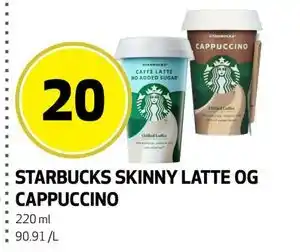 Bunnpris STARBUCKS SKINNY LATTE OG CAPPUCCINO tilbud