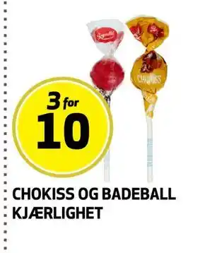 Bunnpris CHOKISS OG BADEBALL KJÆRLIGHET tilbud