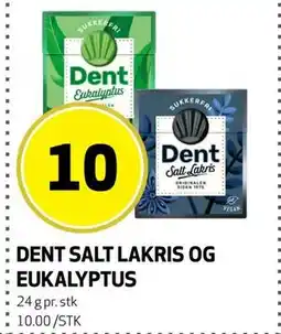 Bunnpris DENT SALT LAKRIS OG EUKALYPTUS tilbud
