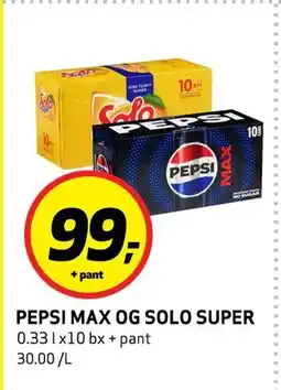 Bunnpris PEPSI MAX OG SOLO SUPER tilbud