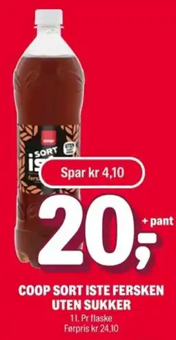 Coop Extra Coop sort iste fersken uten sukker tilbud
