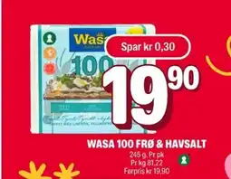 Coop Extra Wasa 100 Frø & havsalt tilbud