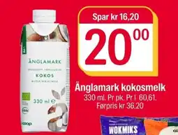 Coop Extra Änglamark kokosmelk tilbud