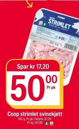 Coop Extra Coop strimlet svinekjøtt tilbud