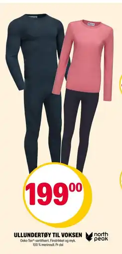 Coop Extra Ullundertøy til voksen tilbud