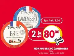 Coop Extra Mon Ami brie og camembert tilbud