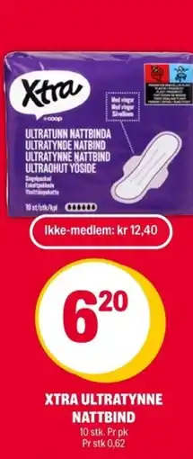 Coop Extra Xtra Ultratynne nattbind tilbud
