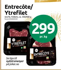 Nærbutikken Folkets Entrecôte/ Ytrefilet tilbud