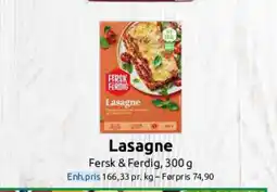Nærbutikken Fersk & Ferdig Lasagne tilbud