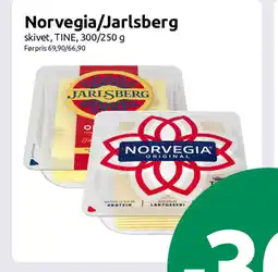 Nærbutikken TINE Norvegia/Jarlsberg tilbud