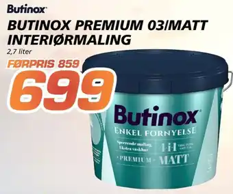 BUTINOX Premium 03/matt interiørmaling