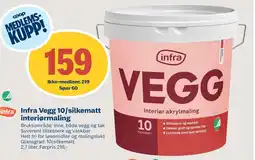 Coop Byggmix infra Infra Vegg 10/silkematt interiørmaling tilbud