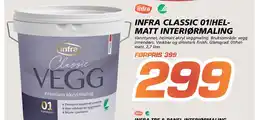 Coop Byggmix Infra classic 01/hel- matt interiørmaling tilbud