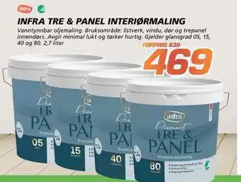 Coop Byggmix Infra Tre & panel interiørmaling tilbud