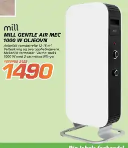 Coop Byggmix Mill gentle air Mec 1000 W oljeovn tilbud