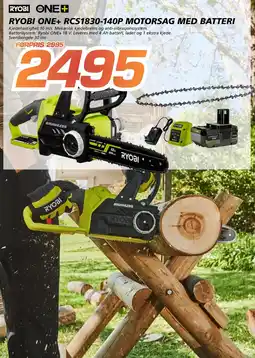 Coop Byggmix RYOBI ONE+ RCS1830-140P Motorsag med batteri tilbud