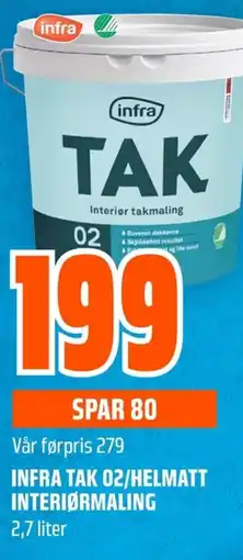 Coop Obs Infra Tak 02/helmatt interiørmaling tilbud