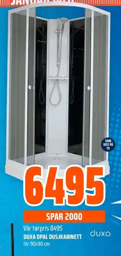 Coop Obs Duxa Opal dusjkabinett tilbud