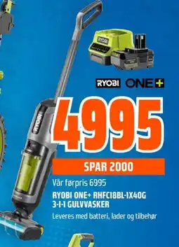 Coop Obs RYOBI ONE+ RHFC18BL-1X40G 3-1-1 Gulvvasker tilbud