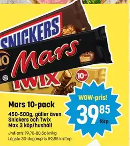 Eurocash Mars 10-pack tilbud