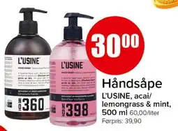 Spar Håndsåpe L'USINE tilbud