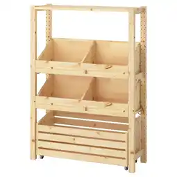 IKEA Ivar Hylle, med 2 bokshyller/furu, 89x30x124 cm tilbud
