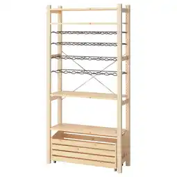 IKEA Ivar 1 seksjon/flaskehylle, furu, 89x30x179 cm tilbud