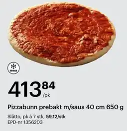 Storcash Pizzabunn prebakt m/saus 40 cm tilbud
