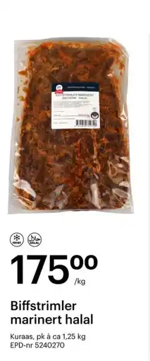 Storcash Biffstrimler marinert halal tilbud