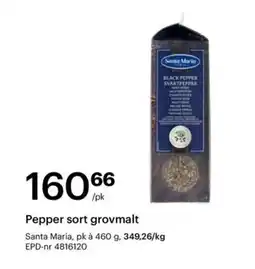 Storcash Santa Maria Pepper sort grovmalt tilbud