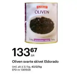Storcash Oliven svarte skivet Eldorado tilbud