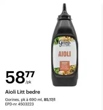 Storcash Gorines Aioli Litt bedre tilbud
