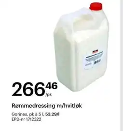 Storcash Rømmedressing m/hvitløk tilbud