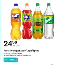Storcash Fanta Orange/Exotic/Urge/Sprite tilbud