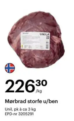 Storcash Mørbrad storfe u/ben tilbud