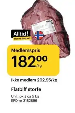 Storcash Flatbiff storfe tilbud