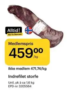 Storcash Indrefilet storfe tilbud