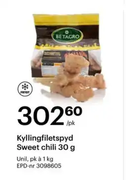 Storcash Kyllingfiletspyd Sweet chili tilbud