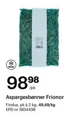 Storcash Aspargesbønner Frionor tilbud