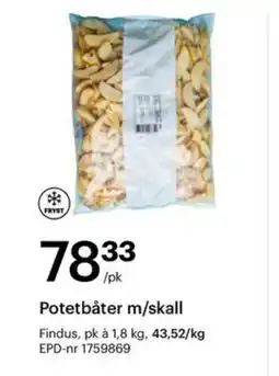 Storcash Potetbåter m/skall tilbud