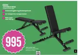 Sport Outlet JUSTERBAR BENK tilbud