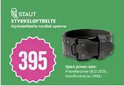 Sport Outlet STYRKELØFTBELTE tilbud