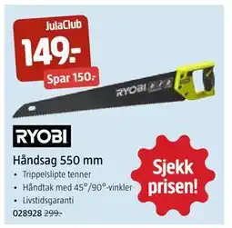 Jula Håndsag 550 mm, Medlemspris tilbud