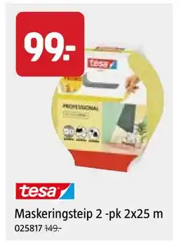 Jula Maskeringsteip 2 -pk 2x25 m tilbud