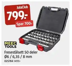Jula Fresestålsett 50 deler Ø6 / 6,35 / 8 mm, Medlemspris tilbud